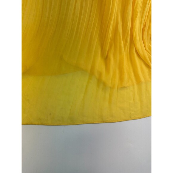 Torrid Yellow Pleated Dress Gown Maxi Long Pullover Sleeveless Scoop Women Large - Picture 7 of 16